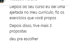 Depoimento de aluno 1